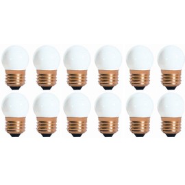 25 Pack 7.5 Watt S11 Medium Base 130 Volt 2500 Hour Ceramic White Sign or Indicator Lightbulb
