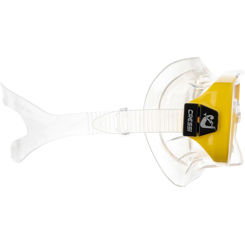Cressi Onda Snorkel Mask, Transparent/Yellow, One Size, Adult, Unisex
