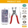 400Pcs Snap Button Fastener Kit, 5 Claw Metal Buckle Tool