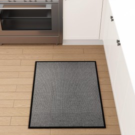 SUMLANS Kitchen Mat 1 PCS, Cushioned Non Slip Rugs for Kitchen Floor, Absorbent Runner Comfort Standing Mats Washable for Kitchen, Office, Home (Black, 24"x36")