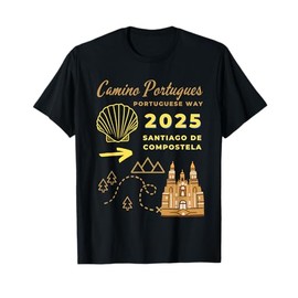 Camino Portugues 2025 Santiago de Compostela T-Shirt