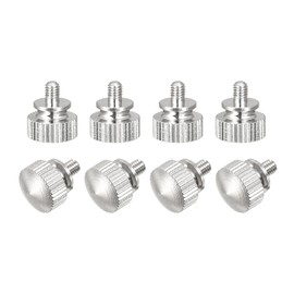 uxcell Knurled Thumb Screws, M3x5mm Brass Shoulder Bolts Grip Knobs Fasteners, Nickel Plated 8Pcs