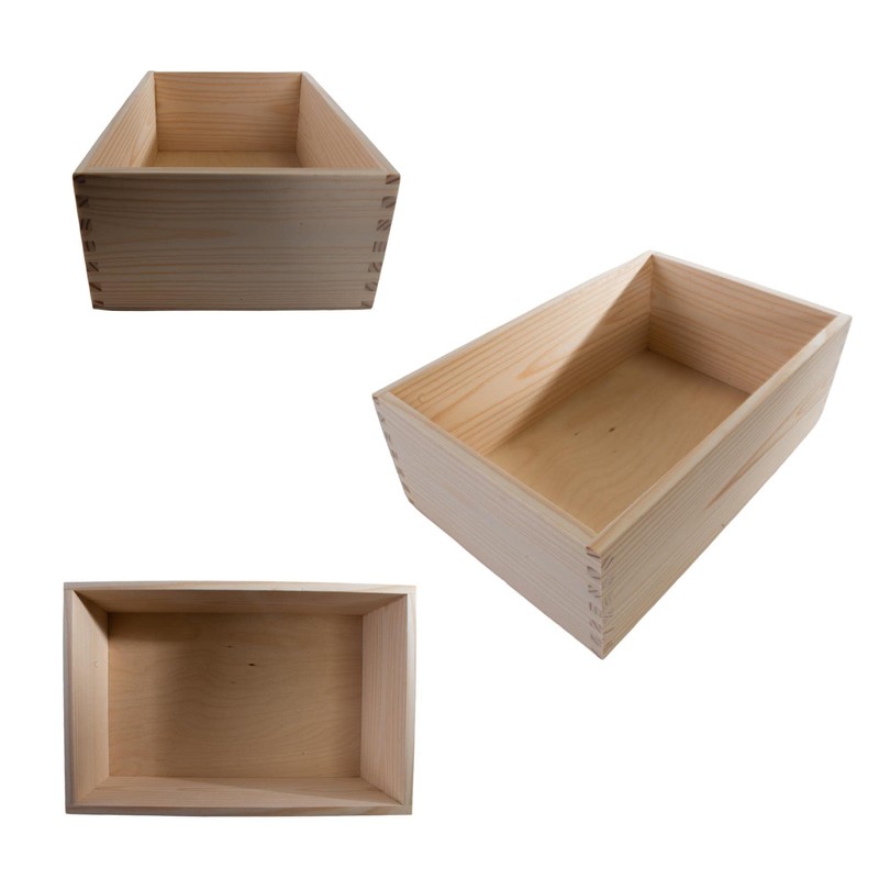 Rectangular Wooden Open Display Presentation Box | 30 x 20