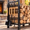 Heavy Duty Firewood Rack for Indoor & Outdoor Log Storage