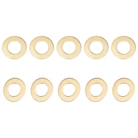 DTGN 4mmx8mmx0.5mm(IDxODxT) Flat Brass Sealing Washers - 100Pack - Good for Industrial Machinery M4 Screws - Brass Flat Ring Gaskets