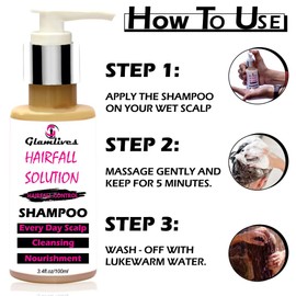Glamlives Hair Fall Shampoo for Hair Growth & Hair Fall Control 100 ml