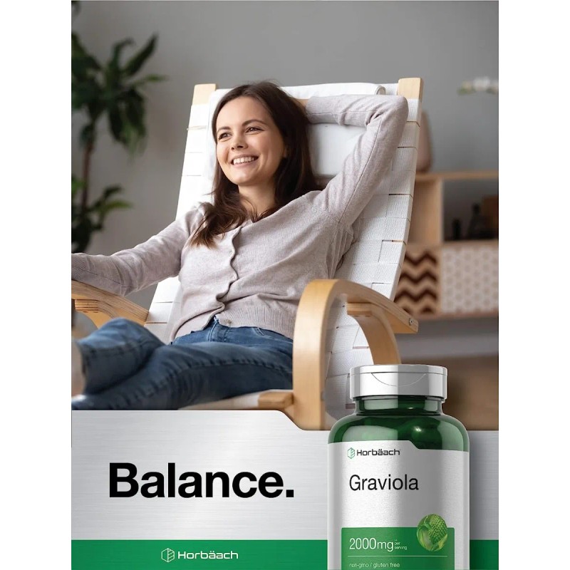 Graviola (Guanábana) Premium (120 Capsules, Unflavored) 🌿🍈✨