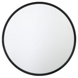 Signature Design by Ashley Brocky 31.5 in Modern Round Accent Mirror, Black