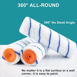 20 Piece Paint Roller Kits Set High Density Microfiber Rollers and Brushes Set for Walls,Paint Stick Roller Set for DIY Indoor and Outdoor Painting