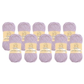 10pk Cotton Cloud Yarn by Yonkey Monkey 78% Cotton, 22% Acrylic Knit & Crochet Yarn - Imported (18 Light Khaki)