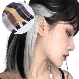 Extensions One-touch Hair Extensions Color Extensions Inner Color Point Color Highlight Mesh Hair Tape Extensions Medium Semi-Long 38cm (Sapphire Blue)