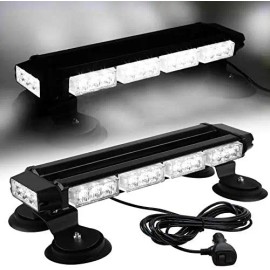 16.8 Inch LED Light Bar High Intensity Emergency Hazard Warning Beacon 26 Flashing Modes Magnetic Base for Car-New ConditionLight Color: White, Rated Power: 60, Beam Angle: Spot