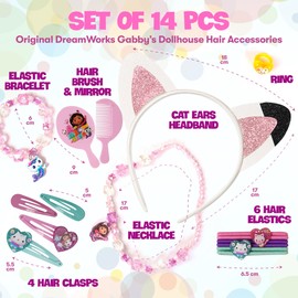 Gabby's Dollhouse – Gabby Cat Accessories – Gabby Cat Headband and Jewellery – Ideal for Children – Perfect Gifts for Gabby Cat Fans