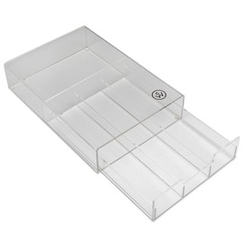 ChefWave Clear Acrylic Coffee Pod Holder - Multipurpose K-Cup Organizer for Counter or Drawer, Compact Capsule Storage Solution, Stackable Design, Holds 15 Pods, Ideal for Use in the Home or Office