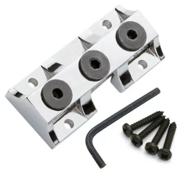 Allparts NEW Kahler® Style Locking Clamp for guitar, Behind the Nut, with Screws - CHROME