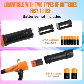 Portable Battery Transfer Pump - Adjustable Flow Gas Siphon Pump for Gasoline, Diesel, Kerosene & Non-Potable Water - Fuel Transfer for Cars, Lawn Mowers, Boats, Tanks & Emergency Use