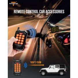 Auxbeam Wireless Remote Control for 12 Gang Switch Panel 433MHz 12-Channel Replacement Controller for AC-1200 12 Gang Switch Panel