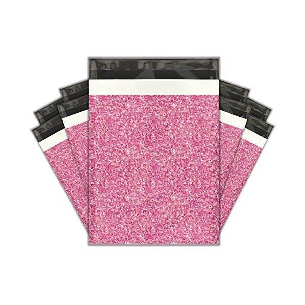 10x13 (100) Pink Confetti Designer Poly Mailers Shipping Envelopes Premium