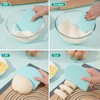 Silicone Dough Scraper with Stainless Steel Sheet, Curved Edge Flexible