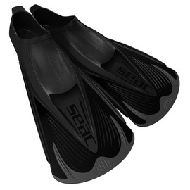 Seac Speed S, Short Swimming Fins for Pool and Open Water Training, Black, 34/35