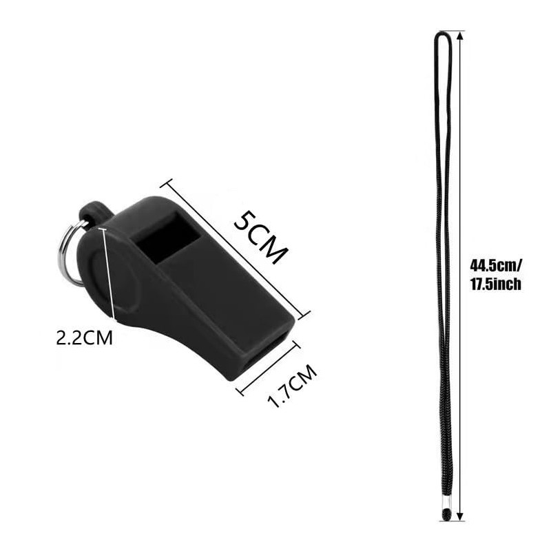 zalati 8 Pcs ABS Whistle with Lanyard Clear Sound for