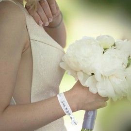 RKMYTR Hen Party Wristbands Set - 1 White Bride Wristband + 10pcs Blue Team Bride Bracelets (12.9x6.6 in) for Bridal Showers, Bachelorette & Hen Party Bags