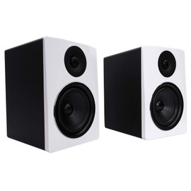 Rockville APM6W Powered USB Studio Monitor Speaker Pair in White, 6.5", 2-Way, 350W, EQ, MDF Wood, RCA/XLR, Perfect for Studios, Recording, Music