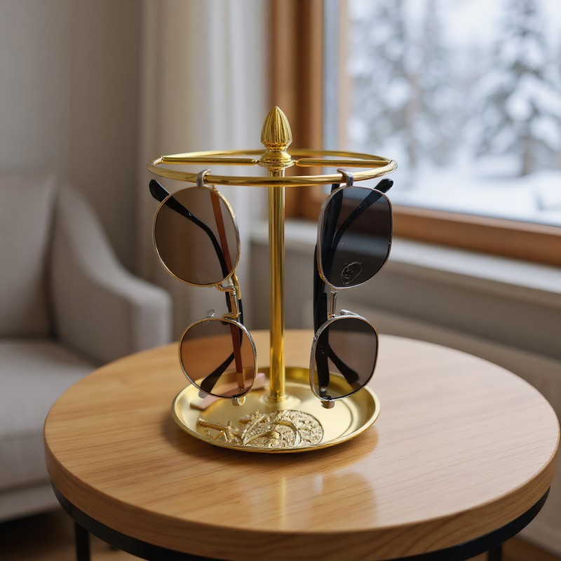 Sunglasses Organizer, Glasses Display Stand for 12 Pairs, Base Storage