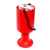 Round Handheld Plastic Charity Collection Box - Red