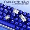GMKWTL XVX Blue Keycaps, Double Shot PBT Keycap Set with