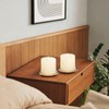 6 Pcs Glass Pillar Candle Trays, 4'' Striped Embossed Round