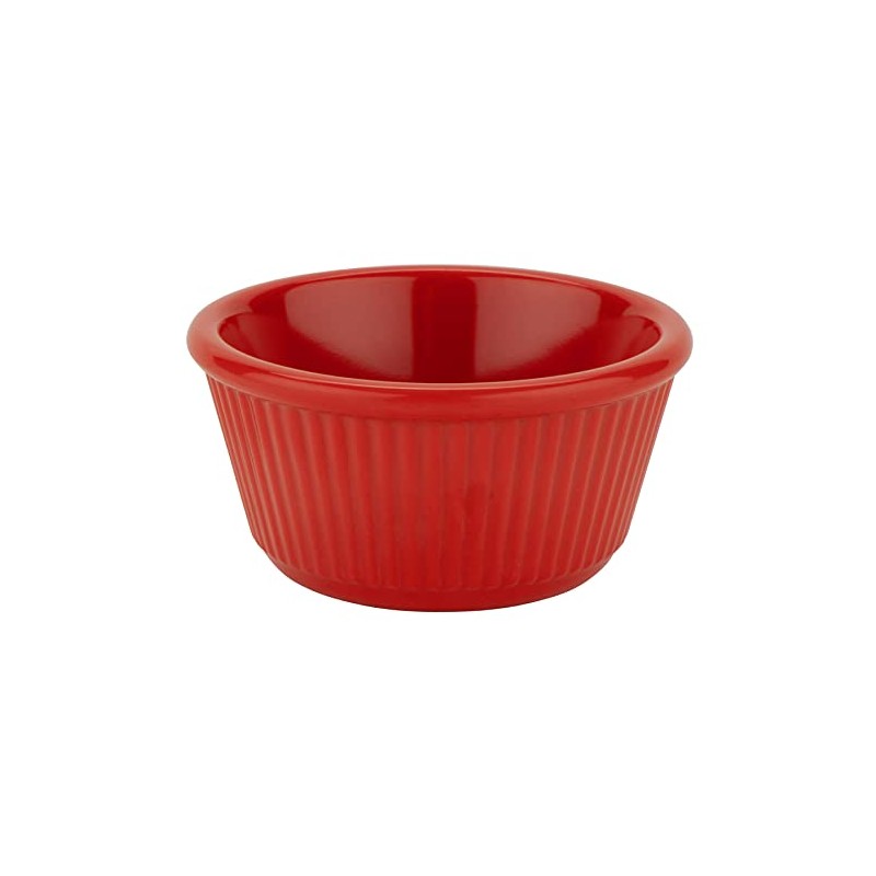 G.E.T. RM-401-R Red 4 oz. Fluted Ramekin, Break Resistant, Red