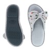 isotoner Womens Recycled Embroidered Jersey Tie Slide, Heather Grey, 8.5-9