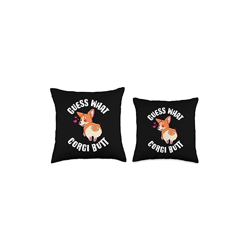 Guess What Corgi Butt Throw Pillow