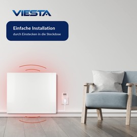 Viesta infrared heating panel radiator heating ultra-flat wall heating optimal with thermostat
