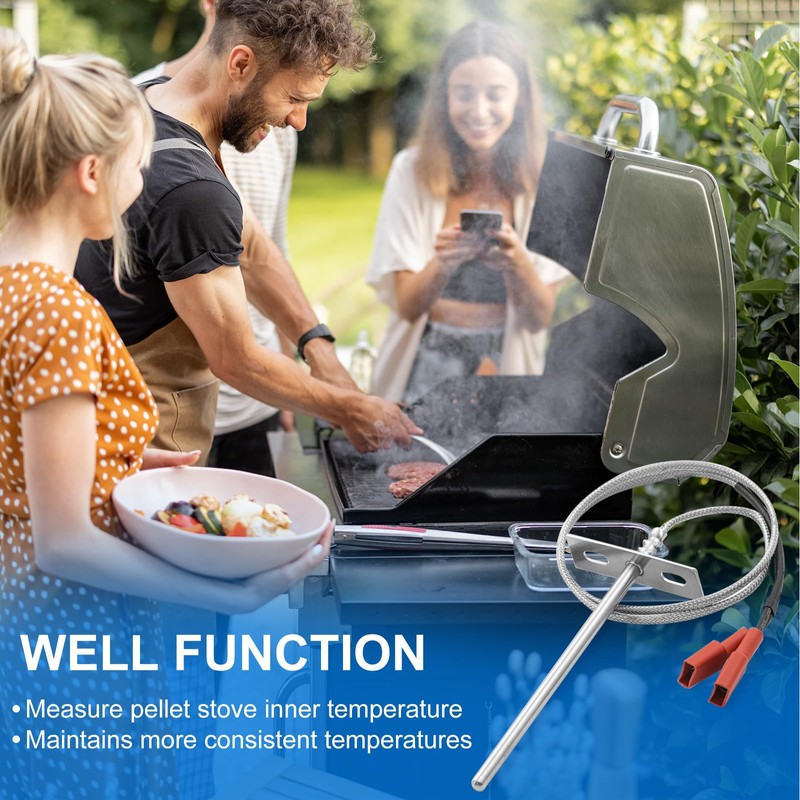70224 RTD Temperature Probe Sensor, Pellet Grill RTD Temperature Sensor