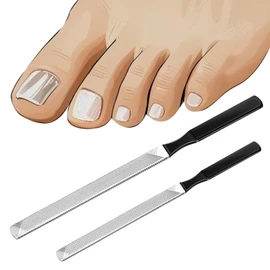 Toe Nail Files for Thick Nails,Professional Stainless Steel Nail File for Fingernails, Toenails, Scraping, Strengthening, Finger Manicure File Women Men Seniors Dogs (Small and Large, 2, Count)