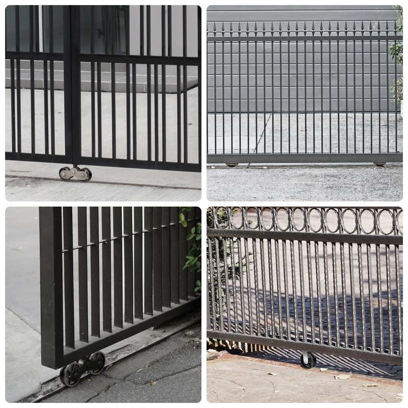 LONGRUNFORU 4" X 2" Sliding Gate Rollers, Cast Iron V