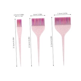 Outanaya 3pcs Hair Tint Brush Set with Glitter Handles for Easy Hair Coloring Professional Hairdressing Tools for Salon and Home Use Portable Design