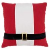 SARO LIFESTYLE Kringle Collection Santa Belt Throw Pillow with Poly