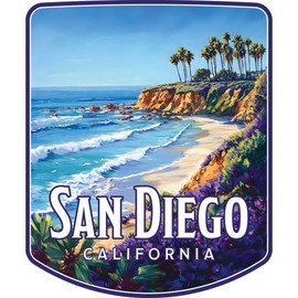 San Diego California Design C Souvenir Vinyl Decal Sticker 2-Inch