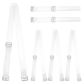 Clear Bra Straps, 3 Pairs Invisible Bra Straps Adjustable Transparent Bra Straps 10 Mm Thin Tpu Straps Elastic Dance Bra Straps Non-slip Bra Shoulder Straps Replacement for Women Girls Strapless Bras