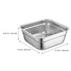Cabilock Kitchen Colander Stainless Steel Fine Mesh Strainer Bowl Square