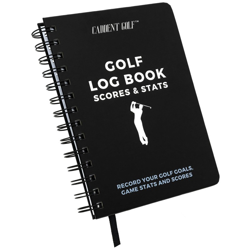 CADDENT GOLF Log Book - Wire-Bound Golf Notebook and Golf