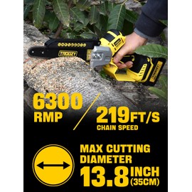 TROOZY Cordless Pole Saw, 8-INCH 2-IN-1 Chainsaw, Electric Tree Trimmer with 9FT Telescopic Pole, 180°Angle for Tree Branches Pruning & Wood Cutting,Compatible with Makita Battery (no battery)