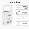 Hillhub Portable Propane Tankless 34,000BTU Water Heater, 1.32GPM Outdoor Shower
