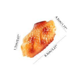 LONG XIN SERIES 6 PCS Simulated Grilled Chicken Wings Model Fake Cooked Fried Chicken Artificial Lifelike Fake Food Props Meat for Kitchen Home Party Decoration Sample Display Photography Props