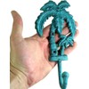 Neletao Cast Iron Hooks Outdoor Towel Hooks,Palm Tree Coat Decoration