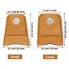 4 Pieces Leather Thimble Hand Sewing Thimble Finger Protector Coin