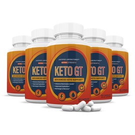 (5 Pack) Keto GT Keto Pills 1275MG New & Improved Formula Contains Apple Cider Vinegar Extra Virgin Olive Oil Powder Green Tea Leaf 300 Capsules